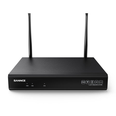 SANNCE 8MP 10-Kanal Wireless NVR, 8MP NVR, Audioaufnahme, AI-Personenerkennung, Kompatibel mit Alexa