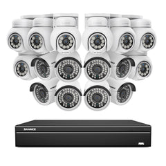 16 Kanal 4K PoE Bullet & PTZ Sicherheitskamerasystem, 8MP PoE IP Kameras für den Außenbereich, schwenk- und neigbar, ONVIF unterstützter NVR, Zwei-Wege-Audio, intelligente Personen-/Fahrzeugerkennung (8x PT-Kameras+8x IP-Kameras)