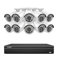 4K 16CH POE Überwachungskamera Set, 8MP Ultra-HD (3840×2160), 2-Wege-Audio, Intelligente Personen-/Fahrzeugerkennung, Fernzugriff, IP66 Wasserdicht (8MP IP Kamera und 16CH NVR)
