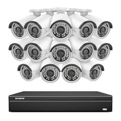 4K 16CH POE Überwachungskamera Set, 8MP Ultra-HD (3840×2160), 2-Wege-Audio, Intelligente Personen-/Fahrzeugerkennung, Fernzugriff, IP66 Wasserdicht (8MP IP Kamera und 16CH NVR)