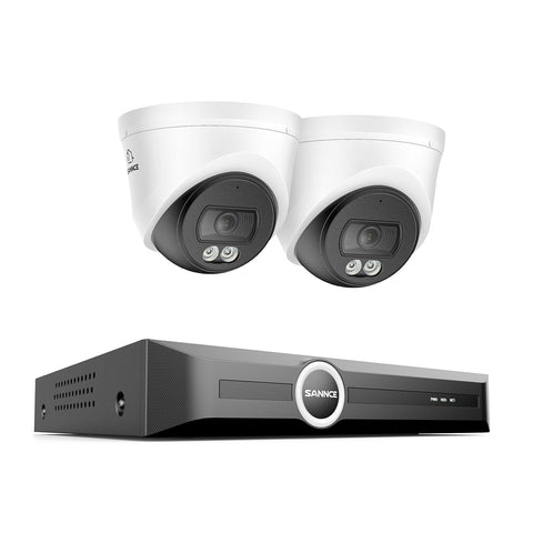 3MP 8-Kanal PoE-Sicherheitskamerasystem mit 6MP NVR, F1.0 Vollfarb-Nachtsicht, 2× 2K-Kameras, KI-Personen- & Fahrzeugerkennung, S+265-Komprimierung