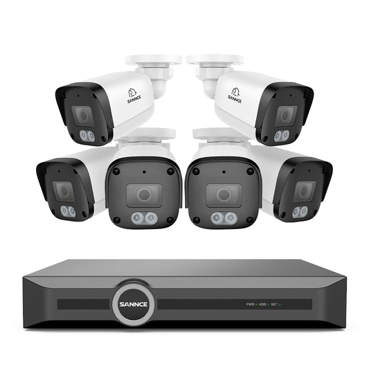 5MP 8-Kanal-PoE-Sicherheitssystem, 6MP-NVR, S+265, Erkennung von Personen und Fahrzeugen, Intelligente Wiedergabe, Intelligente Benachrichtigung mit angehängtem Bild