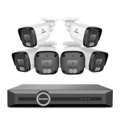 5MP 8-Kanal-PoE-Sicherheitssystem, 6MP-NVR, S+265, Erkennung von Personen und Fahrzeugen, Intelligente Wiedergabe, Intelligente Benachrichtigung mit angehängtem Bild
