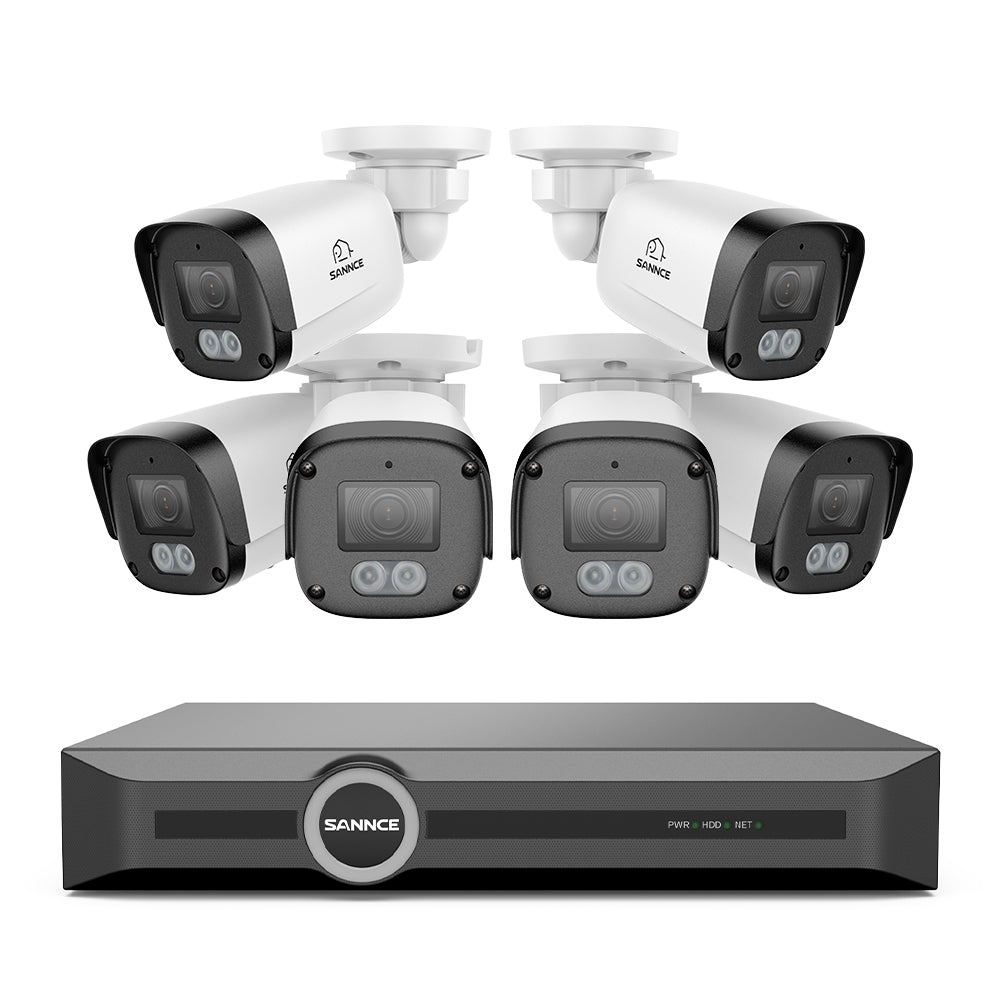 3MP 8-Kanal-PoE-Sicherheitssystem, 6MP NVR, S+265., intelligente Bewegungserkennung, intelligente Wiedergabe, intelligente Benachrichtigung mit angehängtem Bild