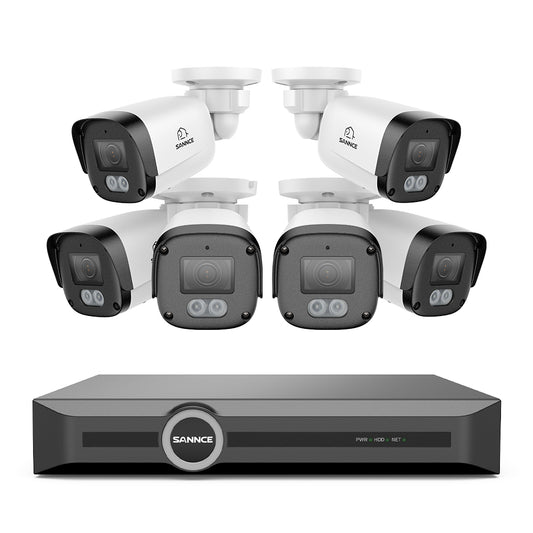 3MP 8-Kanal-PoE-Sicherheitssystem, 6MP NVR, S+265., intelligente Bewegungserkennung, intelligente Wiedergabe, intelligente Benachrichtigung mit angehängtem Bild