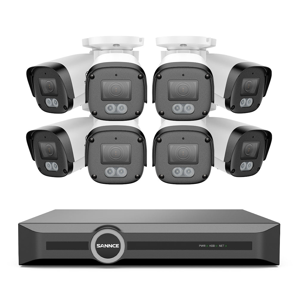 3MP 8-Kanal-PoE-Sicherheitssystem, 6MP NVR, S+265., intelligente Bewegungserkennung, intelligente Wiedergabe, intelligente Benachrichtigung mit angehängtem Bild