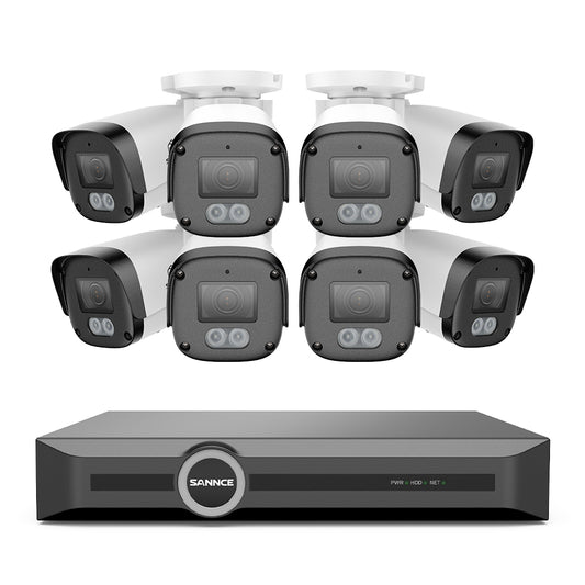 3MP 8-Kanal-PoE-Sicherheitssystem, 6MP NVR, S+265., intelligente Bewegungserkennung, intelligente Wiedergabe, intelligente Benachrichtigung mit angehängtem Bild