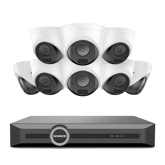 5MP 8-Kanal-PoE-Sicherheitssystem, 6MP-NVR, S+265, Erkennung von Personen und Fahrzeugen, Intelligente Wiedergabe, Intelligente Benachrichtigung mit angehängtem Bild