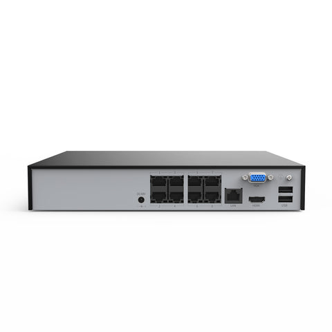 3MP 8 Kanal PoE Sicherheitssystem, 6MP NVR, S+265., Personen- und Fahrzeugerkennung, Smart Playback, Smart Notification mit Bildanhang