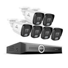 5MP 8-Kanal-PoE-Sicherheitssystem, 6MP-NVR, S+265, Erkennung von Personen und Fahrzeugen, Intelligente Wiedergabe, Intelligente Benachrichtigung mit angehängtem Bild