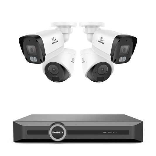 5MP 8-Kanal-PoE-Sicherheitssystem, 6MP-NVR, S+265, Erkennung von Personen und Fahrzeugen, Intelligente Wiedergabe, Intelligente Benachrichtigung mit angehängtem Bild