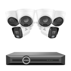 5MP 8-Kanal-PoE-Sicherheitssystem, 6MP-NVR, S+265, Erkennung von Personen und Fahrzeugen, Intelligente Wiedergabe, Intelligente Benachrichtigung mit angehängtem Bild