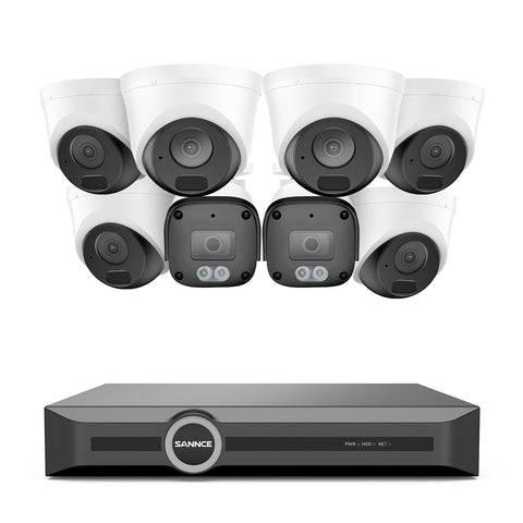 5MP 8-Kanal-PoE-Sicherheitssystem, 6MP-NVR, S+265, Erkennung von Personen und Fahrzeugen, Intelligente Wiedergabe, Intelligente Benachrichtigung mit angehängtem Bild