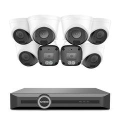 5MP 8-Kanal-PoE-Sicherheitssystem, 6MP-NVR, S+265, Erkennung von Personen und Fahrzeugen, Intelligente Wiedergabe, Intelligente Benachrichtigung mit angehängtem Bild