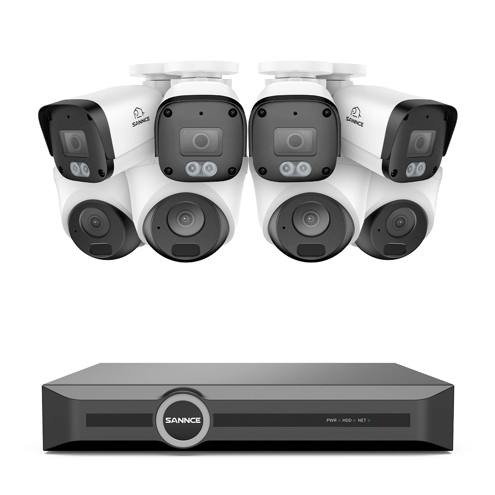 5MP 8-Kanal-PoE-Sicherheitssystem, 6MP-NVR, S+265, Erkennung von Personen und Fahrzeugen, Intelligente Wiedergabe, Intelligente Benachrichtigung mit angehängtem Bild