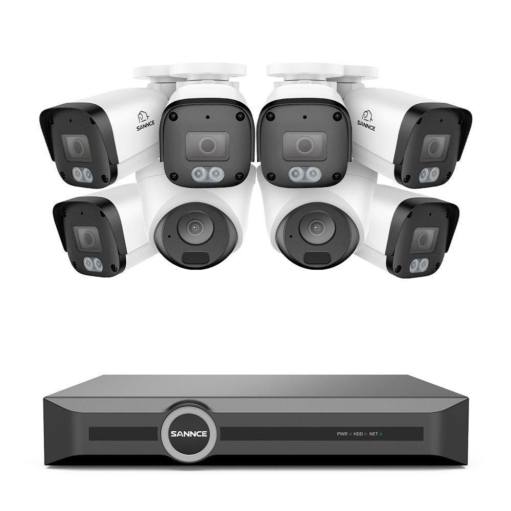 5MP 8-Kanal-PoE-Sicherheitssystem, 6MP-NVR, S+265, Erkennung von Personen und Fahrzeugen, Intelligente Wiedergabe, Intelligente Benachrichtigung mit angehängtem Bild