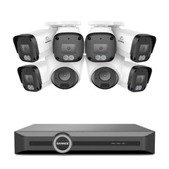 5MP 8-Kanal-PoE-Sicherheitssystem, 6MP-NVR, S+265, Erkennung von Personen und Fahrzeugen, Intelligente Wiedergabe, Intelligente Benachrichtigung mit angehängtem Bild