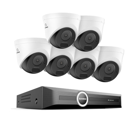 5MP 8-Kanal-PoE-Sicherheitssystem, 6MP-NVR, S+265, Erkennung von Personen und Fahrzeugen, Intelligente Wiedergabe, Intelligente Benachrichtigung mit angehängtem Bild