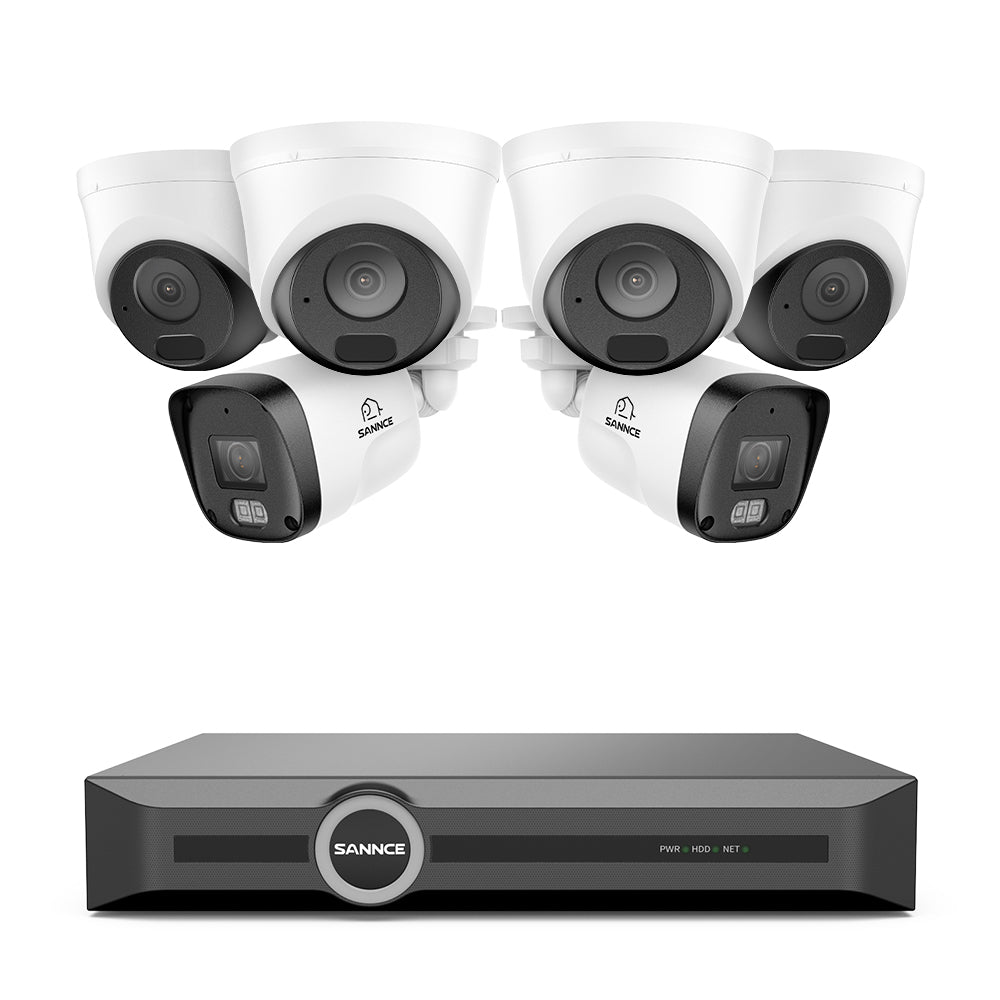 3MP 8-Kanal-PoE-Sicherheitssystem, 6MP NVR, S+265., intelligente Bewegungserkennung, intelligente Wiedergabe, intelligente Benachrichtigung mit angehängtem Bild