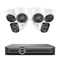 3MP 8-Kanal-PoE-Sicherheitssystem, 6MP NVR, S+265., intelligente Bewegungserkennung, intelligente Wiedergabe, intelligente Benachrichtigung mit angehängtem Bild
