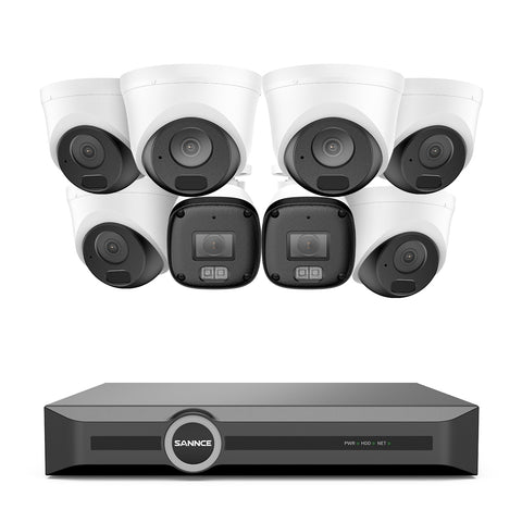 3MP 8-Kanal-PoE-Sicherheitssystem, 6MP NVR, S+265., intelligente Bewegungserkennung, intelligente Wiedergabe, intelligente Benachrichtigung mit angehängtem Bild