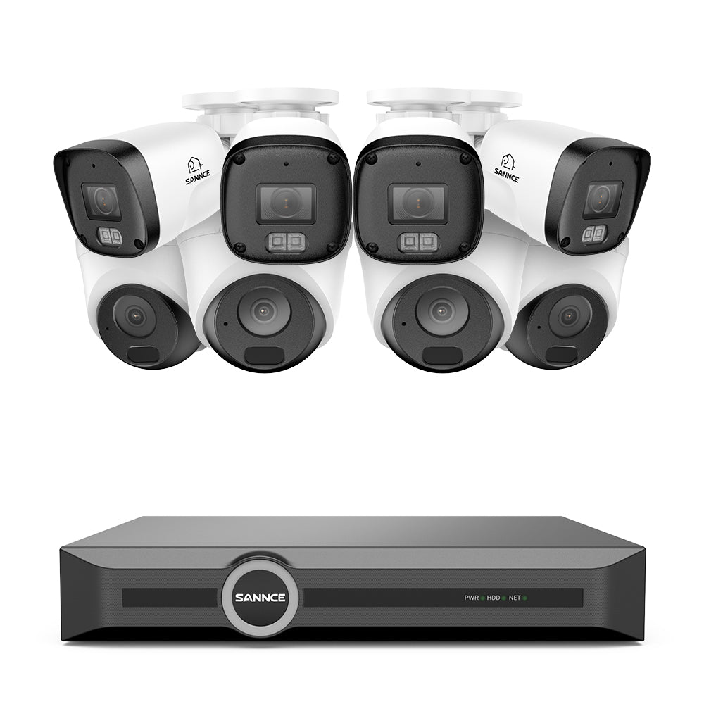 3MP 8-Kanal-PoE-Sicherheitssystem, 6MP NVR, S+265., intelligente Bewegungserkennung, intelligente Wiedergabe, intelligente Benachrichtigung mit angehängtem Bild