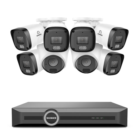 3MP 8-Kanal-PoE-Sicherheitssystem, 6MP NVR, S+265., intelligente Bewegungserkennung, intelligente Wiedergabe, intelligente Benachrichtigung mit angehängtem Bild