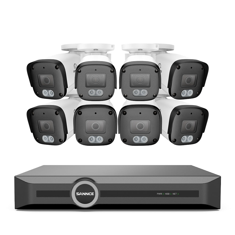 FW800 - 4K POE Security Camera System w/ Audio, AI Detection, Wider-Angle, Dual-Light Color Night Vision, IP67 Waterproof