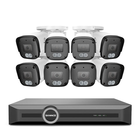 FW800 - 4K POE Security Camera System w/ Audio, AI Detection, Wider-Angle, Dual-Light Color Night Vision, IP67 Waterproof