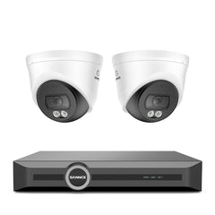 WD800 – 4K PoE-Sicherheitskamerasystem mit Audio, KI-Erkennung, Dual-Light-Farbnachtsicht und IP67-Wasserschutz (8-Kanal-NVR + 2 Kameras)