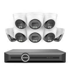 WD800 – 4K PoE-Sicherheitskamerasystem mit Audio, S+265-Komprimierung, KI-Erkennung, Dual-Light-Farbnachtsicht und IP67-Wasserschutz (8-Kanal-NVR + 8 Kameras)