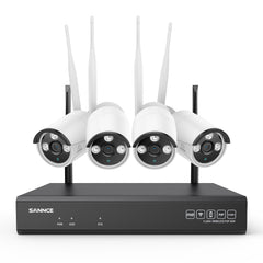 4K 16-Kanal-Kabelloses Sicherheitskamerasystem, 8MP NVR, 8MP WiFi IP-Kamera, Zweiwege-Audio, IP66 wasserdicht, intelligente KI-Menschenerkennung, funktioniert mit Alexa