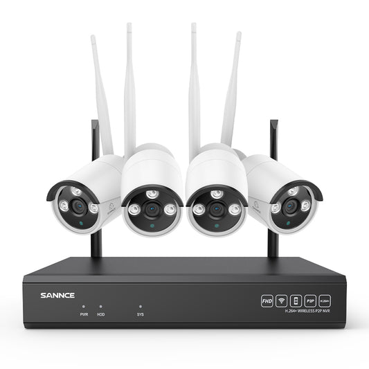 4K 8-Kanal-Kabelloses Sicherheitskamerasystem, 8MP NVR, 8MP WiFi IP-Kamera, Zweiwege-Audio, IP66 wasserdicht, intelligente KI-Menschenerkennung, funktioniert mit Alexa