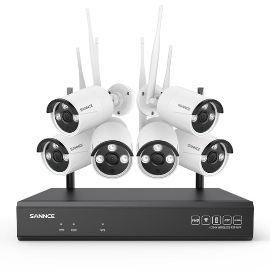5MP 16-Kanal-Kabelloses Sicherheitskamerasystem, 8MP NVR, 5MP WiFi IP-Kamera, Zweiwege-Audio, IP66 wasserdicht, intelligente KI-Menschenerkennung, funktioniert mit Alexa