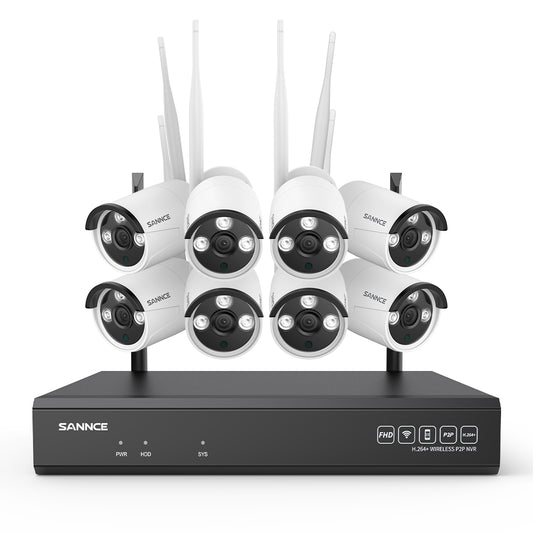 5MP 16-Kanal-Kabelloses Sicherheitskamerasystem, 8MP NVR, 5MP WiFi IP-Kamera, Zweiwege-Audio, IP66 wasserdicht, intelligente KI-Menschenerkennung, funktioniert mit Alexa