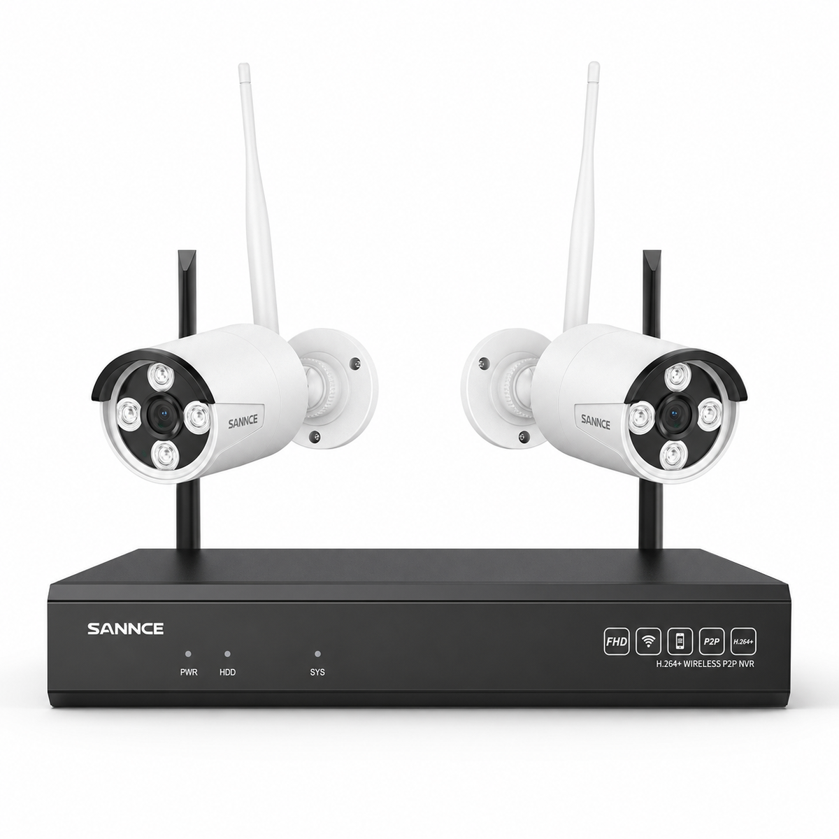 4K 8-Kanal-Kabelloses Sicherheitskamerasystem, 8MP NVR, 8MP WiFi IP-Kamera, Zweiwege-Audio, IP66 wasserdicht, intelligente KI-Menschenerkennung, funktioniert mit Alexa