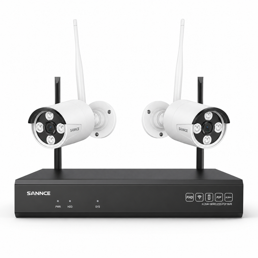 4K 8-Kanal-Kabelloses Sicherheitskamerasystem, 8MP NVR, 8MP WiFi IP-Kamera, Zweiwege-Audio, IP66 wasserdicht, intelligente KI-Menschenerkennung, funktioniert mit Alexa