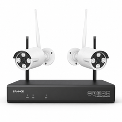 4K 8-Kanal-Kabelloses Sicherheitskamerasystem, 8MP NVR, 8MP WiFi IP-Kamera, Zweiwege-Audio, IP66 wasserdicht, intelligente KI-Menschenerkennung, funktioniert mit Alexa