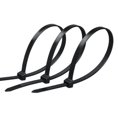 Kabelbinder, Packung mit 100 schwarzen, sortierten Größen 12/8/6/4 Zoll, selbstsichernde Mehrzweck-Nylon-Kabelbinder für Haus, Büro, Garten, Werkstatt