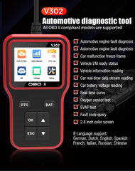 Auto-Codeleser, OBD2-Auto-Codescanner, Motorkontrollleuchte, Fehlercodeleser, Scanner, EOBD-CAN-Protokolle, Diagnosetool für OBDII-Autos seit 1996
