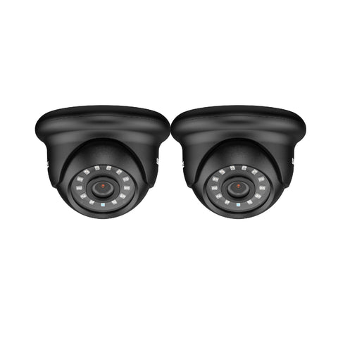 Zertifiziert aufgearbeitet 2 Stück 1080P Full HD Innen/Außen Überwachungskamera, 100ft Nachtsicht, Ultra-Weitwinkel, Digitales WDR & DNR, IP66 Wasserdicht (Bullet/Turret Kamera)