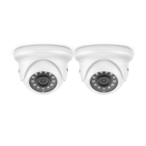 Zertifiziert aufgearbeitet 2 Stück 1080P Full HD Innen/Außen Überwachungskamera, 100ft Nachtsicht, Ultra-Weitwinkel, Digitales WDR & DNR, IP66 Wasserdicht (Bullet/Turret Kamera)