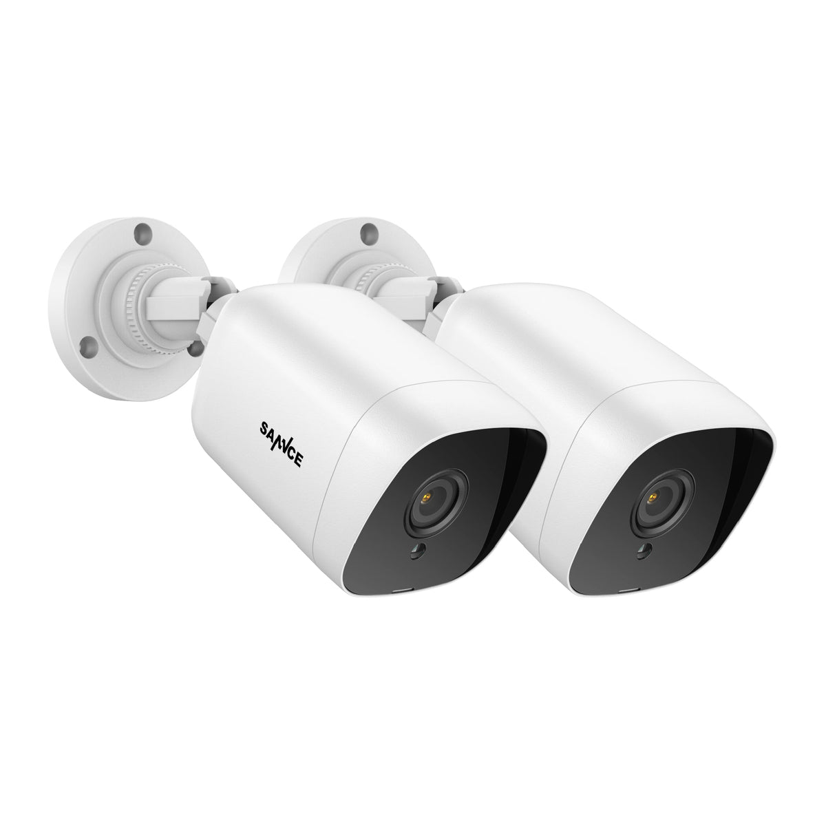 Zertifiziert aufgearbeitet 2 Stück 1080P Full HD Innen/Außen Überwachungskamera, 100ft Nachtsicht, Ultra-Weitwinkel, Digitales WDR & DNR, IP66 Wasserdicht (Bullet/Turret Kamera)
