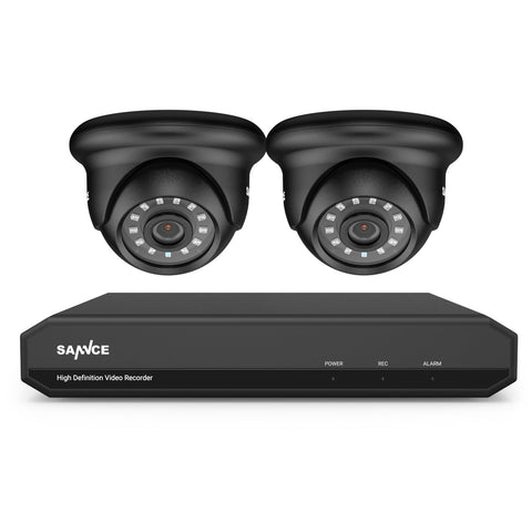 1080P Lite 8-Channel Wired Security DVR System with 2pcs 2MP Outdoor Dome Cameras