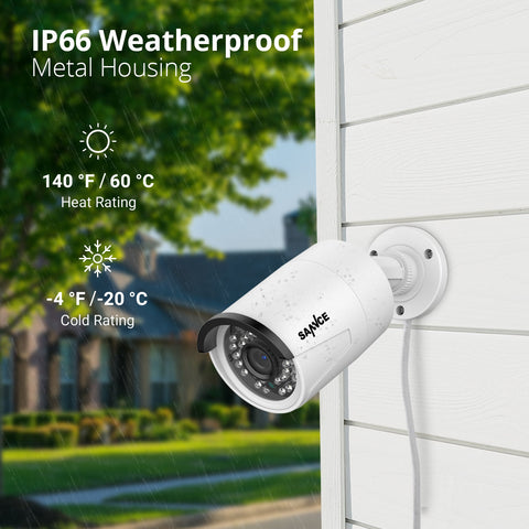 5MP 8 Channel 4 PoE Security Camera System + 1 Dual Lens Panoramic WiFi IP Camera, Color Night Vision, Two-way Audio