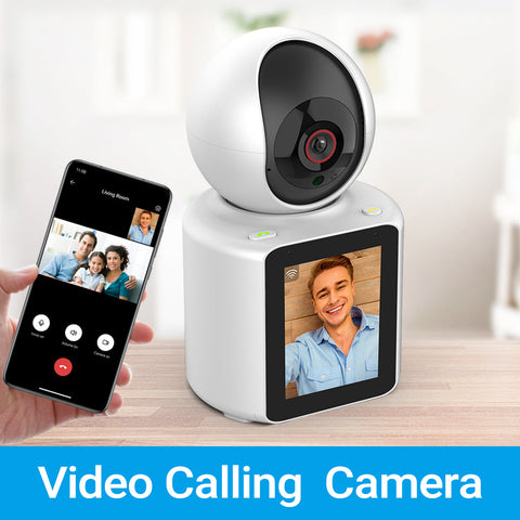 1080p IP Kamera, 2,8" Bildschirm, 360° Blickwinkel, 2-Wege-Audio, Nachtsicht, Bewegungserkennung, Cloud & SD Speicher. Perfekt Für Babys, Kinder, Ältere Und Haustiere. Sichern Sie Ihr Zuhause
