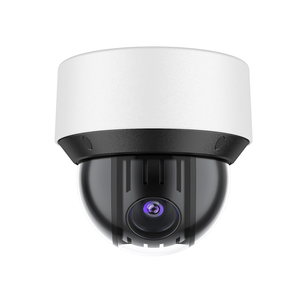 4MP PoE Dome Überwachungskamera aussen, 25X optischer Zoom, Farbnachtsicht, IK10 vandalensicher, intelligente Verhaltensanalyse, Unterstützung externer Sirenen