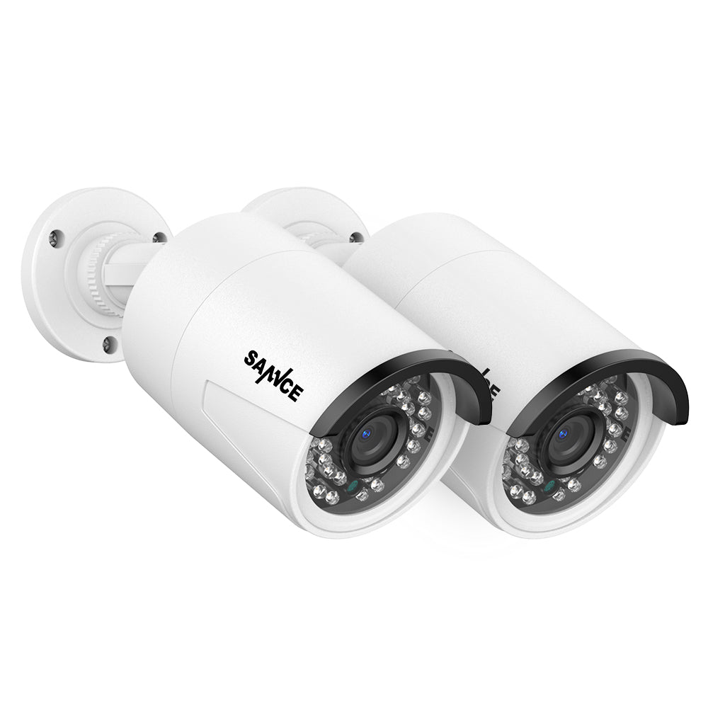 8MP 4K Außen/Innen POE Kamera mit Metallgehäuse, IP66 Wasserdicht, für SANNCE N98PBD/N96PBK NVR (2 Stück)