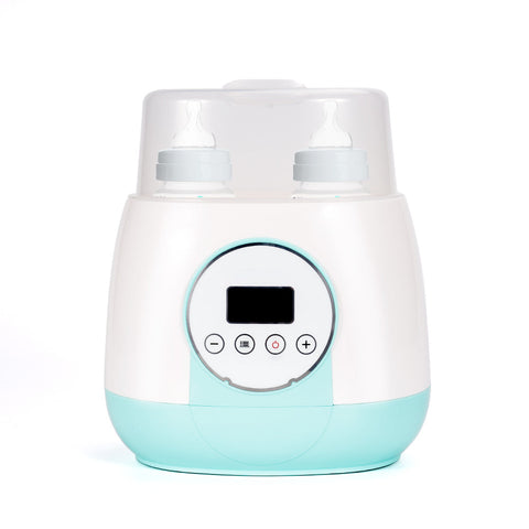 Baby Bottle Warmer Fits 2 Bottles, Accurate Temperature Control with Defrost, Sterilizing, Keeping, Heat Baby Food Jars, and Boiled Food Like Eggs Function and Auto Shut Off