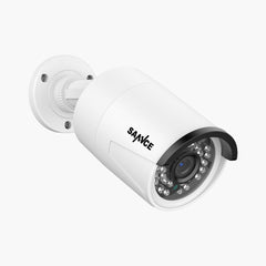 2 Stück 3MP Außen/Innen POE Kamera, Metallgehäuse, IP66 Wasserdicht, für SANNCE N98PBD/N96PBK NVR